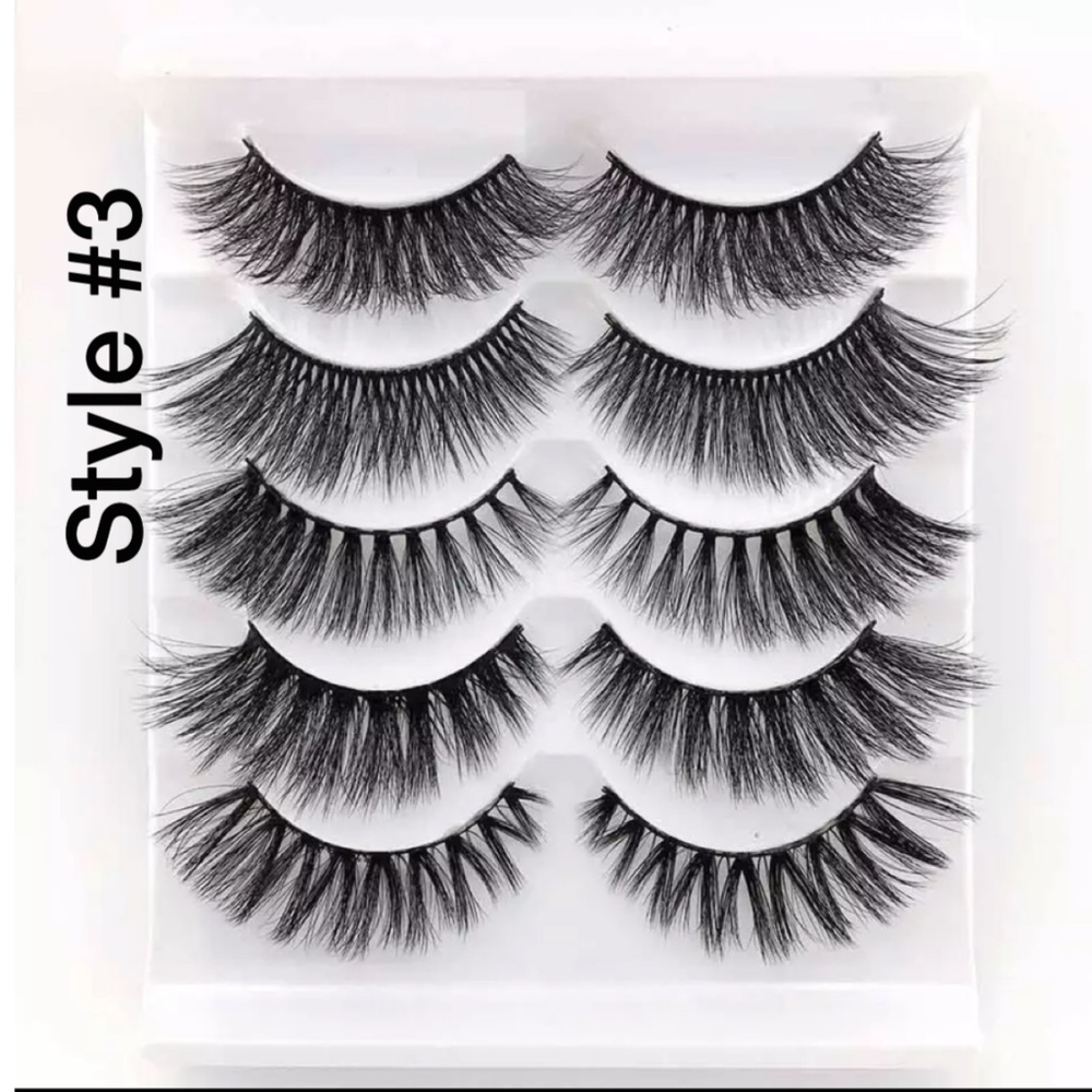 5 Pairs Mixed Styles 3D Mink Hair False Eyelashes - Picture 3 of 6